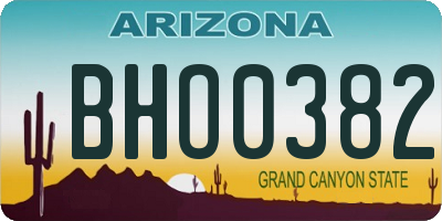 AZ license plate BHO0382