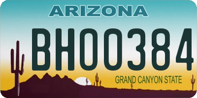 AZ license plate BHO0384