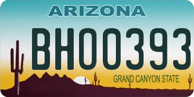 AZ license plate BHO0393