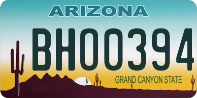 AZ license plate BHO0394