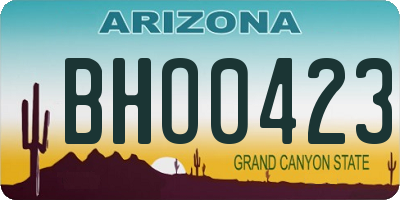 AZ license plate BHO0423