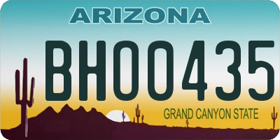 AZ license plate BHO0435