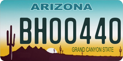 AZ license plate BHO0440