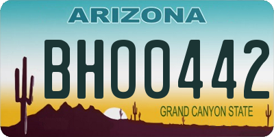 AZ license plate BHO0442