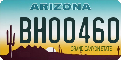 AZ license plate BHO0460