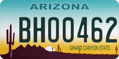 AZ license plate BHO0462