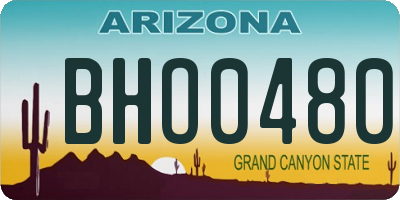 AZ license plate BHO0480