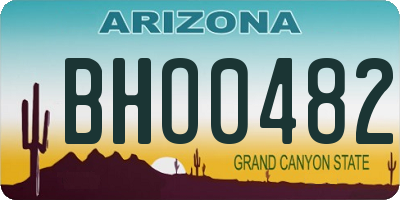 AZ license plate BHO0482