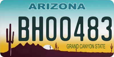AZ license plate BHO0483