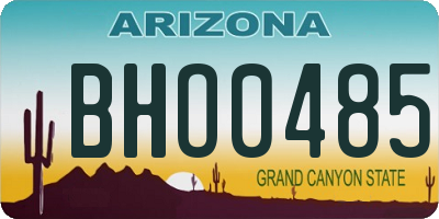 AZ license plate BHO0485