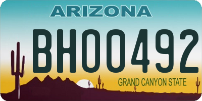 AZ license plate BHO0492