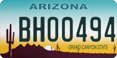 AZ license plate BHO0494