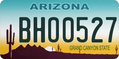 AZ license plate BHO0527