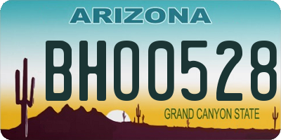 AZ license plate BHO0528