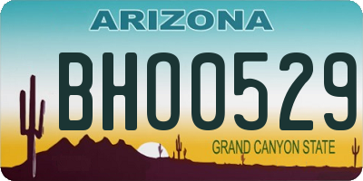AZ license plate BHO0529