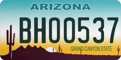 AZ license plate BHO0537