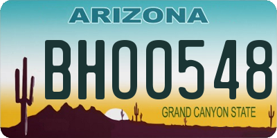 AZ license plate BHO0548
