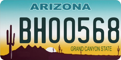 AZ license plate BHO0568