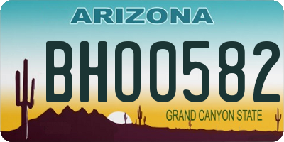 AZ license plate BHO0582
