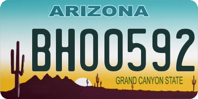 AZ license plate BHO0592
