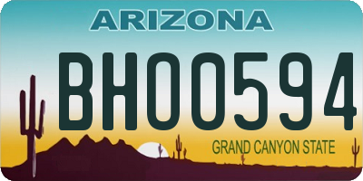 AZ license plate BHO0594