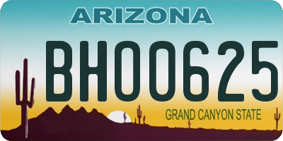 AZ license plate BHO0625