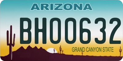 AZ license plate BHO0632
