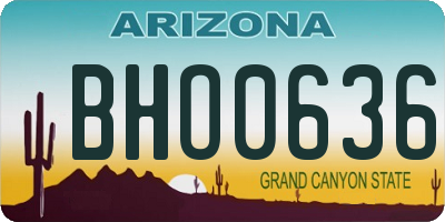 AZ license plate BHO0636