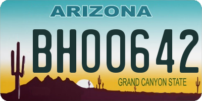 AZ license plate BHO0642