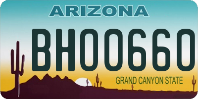 AZ license plate BHO0660