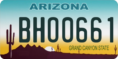 AZ license plate BHO0661