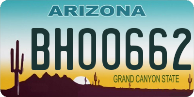 AZ license plate BHO0662