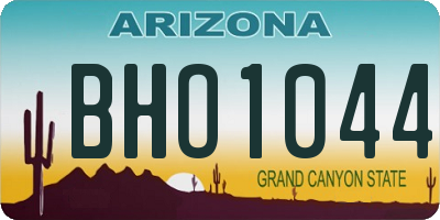 AZ license plate BHO1044
