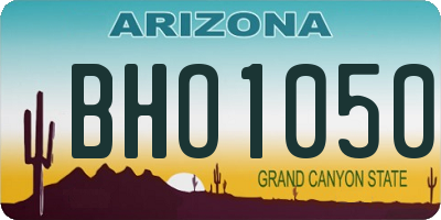 AZ license plate BHO1050