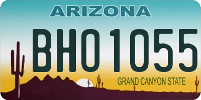 AZ license plate BHO1055