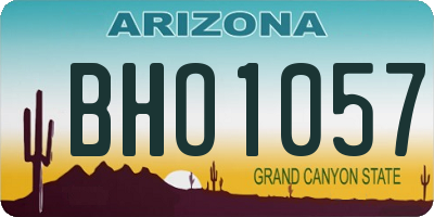AZ license plate BHO1057