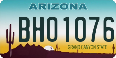 AZ license plate BHO1076