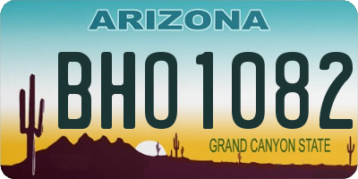 AZ license plate BHO1082