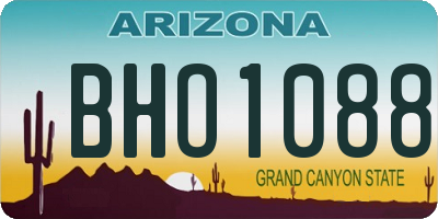 AZ license plate BHO1088
