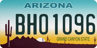 AZ license plate BHO1096