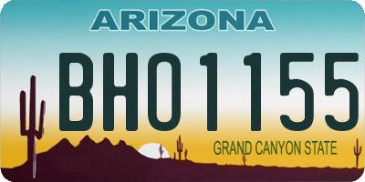 AZ license plate BHO1155