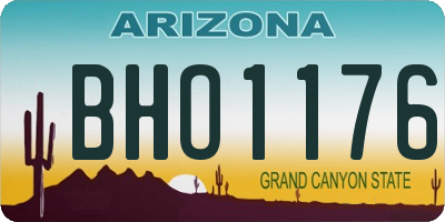 AZ license plate BHO1176