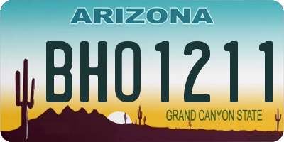 AZ license plate BHO1211