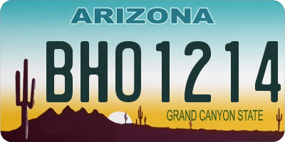 AZ license plate BHO1214