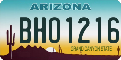 AZ license plate BHO1216
