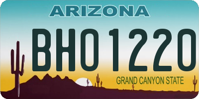 AZ license plate BHO1220