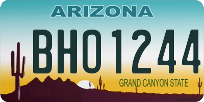 AZ license plate BHO1244