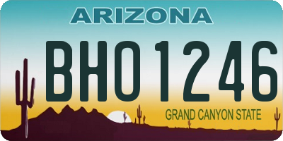AZ license plate BHO1246