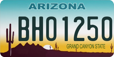 AZ license plate BHO1250