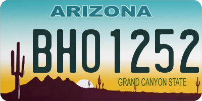 AZ license plate BHO1252